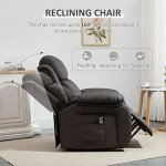 Electric Recliner Lift Chair for Elderly, Brown