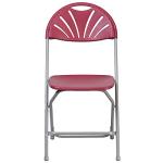 Burgundy Folding Chair - 650 lb Capacity - 8 Pack