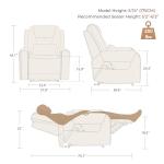 Light Grey Electric Power Lift Recliner Chair