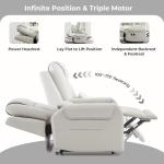 Light Grey Electric Power Lift Recliner Chair