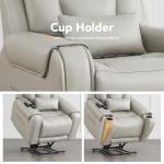 Light Grey Electric Power Lift Recliner Chair