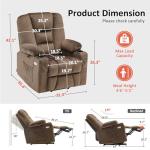 MCombo Petite Power Lift Recliner Chair with Massage