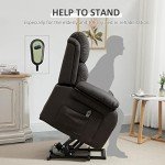 Electric Recliner Lift Chair for Elderly, Brown