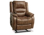 Ashley Yandel Brown Faux Leather Power Lift Recliner