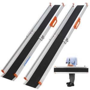 Adjustable 7FT Aluminum Wheelchair Ramp for Steps