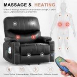 Oversized Power Lift Recliner with Heat & Massage