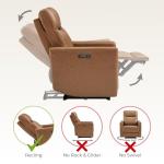 CHITA Leather Power Recliner Chair with Charging Ports