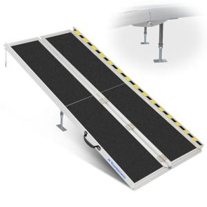 Portable Non-Slip Aluminum Wheelchair Ramp, 600lbs