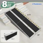 Portable Non-Slip Aluminum Wheelchair Ramp, 600lbs