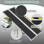 Portable Non-Slip Aluminum Wheelchair Ramp, 600lbs