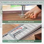 Portable Non-Slip Aluminum Wheelchair Ramp, 600lbs