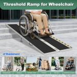 Portable Non-Slip Aluminum Wheelchair Ramp, 600lbs