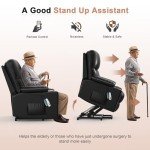 Oversized Power Lift Recliner with Heat & Massage