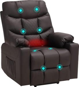 Power Lift Recliner Chair with Massage and Heat