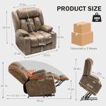 Oversized Electric Power Lift Recliner Chair