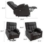 Dual Motor Power Lift Recliner Chair – Dark Gray