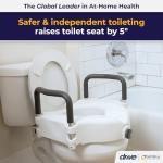 Drive Medical 2-in-1 Raised Toilet Seat with Arms