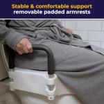 Drive Medical 2-in-1 Raised Toilet Seat with Arms