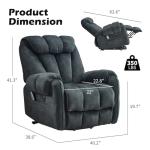 CANMOV Power Lift Recliner Chair with Massage and Heat