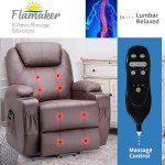 Flamaker Massage Power Lift Recliner with Cup Holders