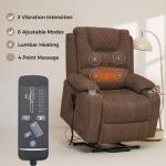 Irene House Power Lift Recliner with Massage & Heat