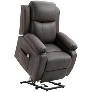 Electric Recliner Lift Chair for Elderly, Brown