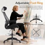 BOLISS High Back Drafting Chair with Lumbar Support