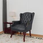 Black Wingback Traditional Lift Chair for Guests