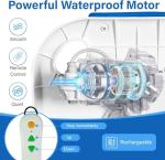 Phoenix Electric Lift Chair - Adjustable Height, White Blue