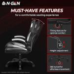 Ergonomic Gaming and Office Chair with Lumbar Support