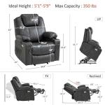 Electric Power Lift Recliner Sofa with Massage and Heat