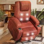 Flamaker Massage Power Lift Recliner with Cup Holders