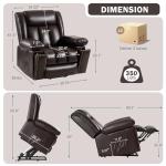 Electric Lift Recliner Chair with Heat & Massage