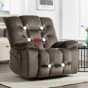 Oversized Power Recliner Chair with Massage & Heat
