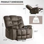 Oversized Power Recliner Chair with Massage & Heat