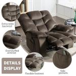 Oversized Power Recliner Chair with Massage & Heat