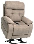 Mega Motion MM-3712 Power Lift Recliner Chair. Power Headrest & Adjustable Lumbar. Control Footrest & Back Separately. 3 Zone Heat. Lithium Battery Backup. (Stone)(*FDA Class II Medical Device)