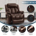 Large Power Lift Recliner Chair with Massage