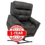 Pride VivaLift Radiance Power Recliner - Lift Chair for Adults, 400 Lbs Weight Capacity, Lithium Battery Backup, 22.5" W x 21" D Comfort Seat, Medium, Steel - PLR3955M
