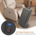 Xpopox Rechargeable Battery Packs for Reclining Furniture - 2500mAh with LCD Display for Electric Recliners, Power Sofas, Lift Chairs and Couch - only Compatible with 2-Pin Connector Motion Furniture