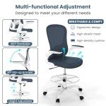 Tall Ergonomic Drafting Chair with Lumbar Support