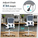Tall Ergonomic Drafting Chair with Lumbar Support