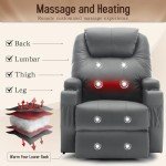 Massage Lift Recliner Chair with Heat and Remote