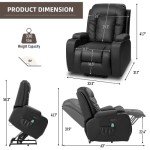 JUMMICO Power Lift Recliner with Heat and Massage