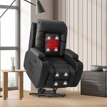 JUMMICO Power Lift Recliner with Heat and Massage