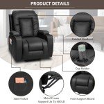 JUMMICO Power Lift Recliner with Heat and Massage
