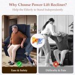 Three-Motor Power Lift Chair for Big & Tall Seniors