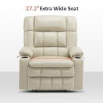 MCombo Large Dual Motor Power Lift Chair with Massage