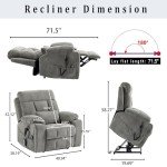 FUNECORP Dual Motor Lift Chair with Heat Massage