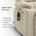 MCombo Large Dual Motor Power Lift Chair with Massage